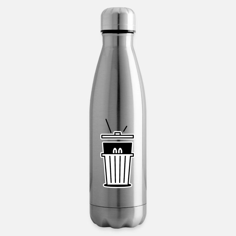 Thug Hiding In A Trash Can - Isolierflasche - Lightsilver