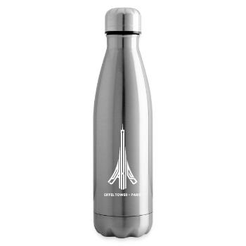 Paris France Capital Tour Touristes Vacances en France - Bouteille isotherme - argent clair - Droite