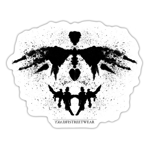 Rorschachmatt schwarz - Sticker