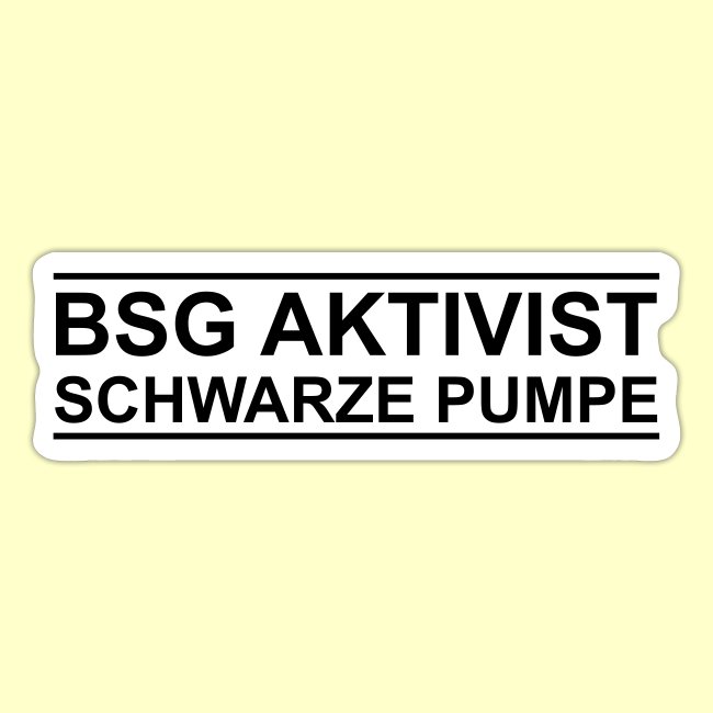 BSG Aktivist Schwarze Pumpe - Retro-Schriftzug