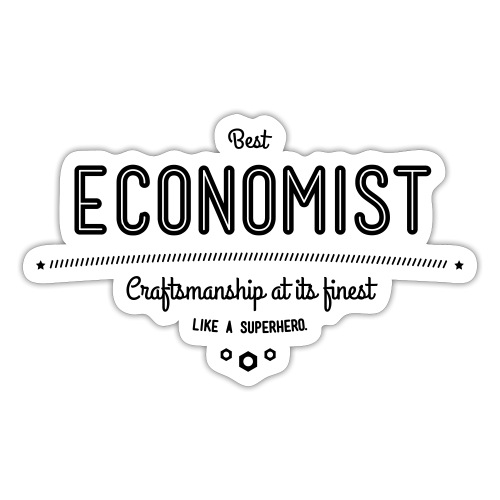 Bester Ökonom - wie ein Superheld - Sticker