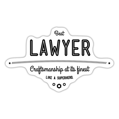 Bester Anwalt - wie ein Superheld - Sticker