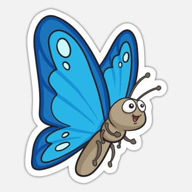 Butterfly Cartoon' Sticker | Spreadshirt