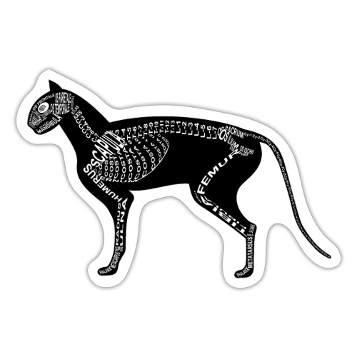Katzen-Skelett - Sticker