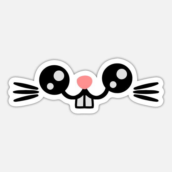 Easter presents cute bunny face / bunny teeth' Sticker | Spreadshirt