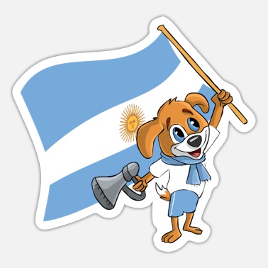 Argentina fan dog' Sticker | Spreadshirt
