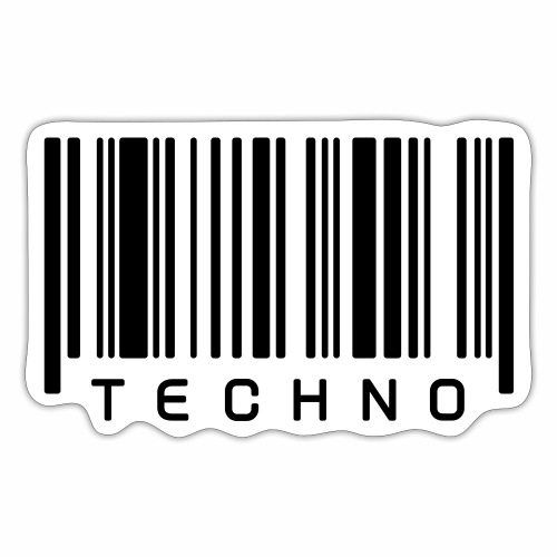 Techno Barcode Strichcode Scan Code Acid Mnml Rave - Sticker