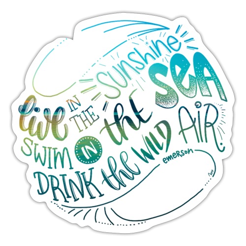 sunshine sea air - Sticker
