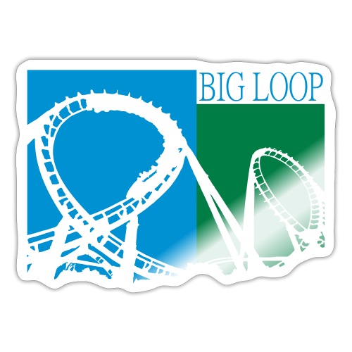 Big Loop Coaster Fan Logo - Sticker