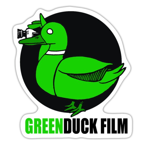 Greenduck Film Logo w. black letters - Sticker