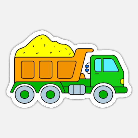 Dump truck - tipper construction site' Sticker | Spreadshirt