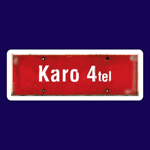 HAMBURG Karo4tel: Das rot-weisses Ortsschild - Sticker
