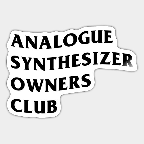 Analogue Synthesizer Owners Club (white) - Sticker