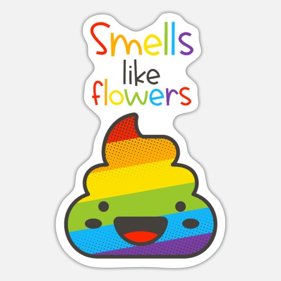 Huele a flores - Emoji' Pegatina | Spreadshirt