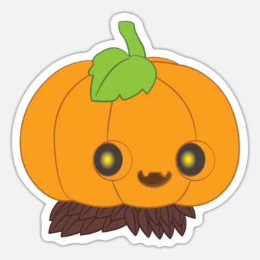 Halloween kids T-shirt with pumpkin' Sticker | Spreadshirt