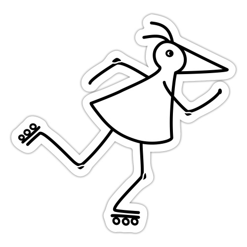 RUNNY-skater-auf-skates_1210 - Sticker