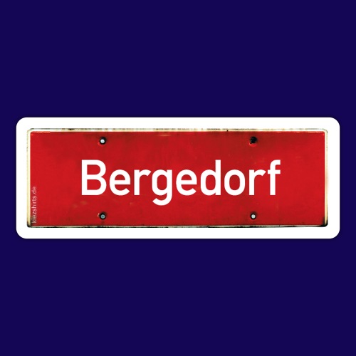 Mein Hamburg- Bergedorf, mein Kiez: Das Ortsschild - Sticker