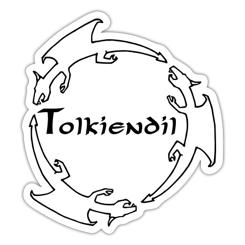 Tolkiendil & Trois dragons (creux) - Autocollant