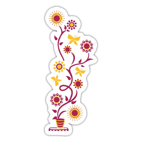 Blumenranke, 23 Farben, Sommer, Sonne, Sonnenblume - Sticker