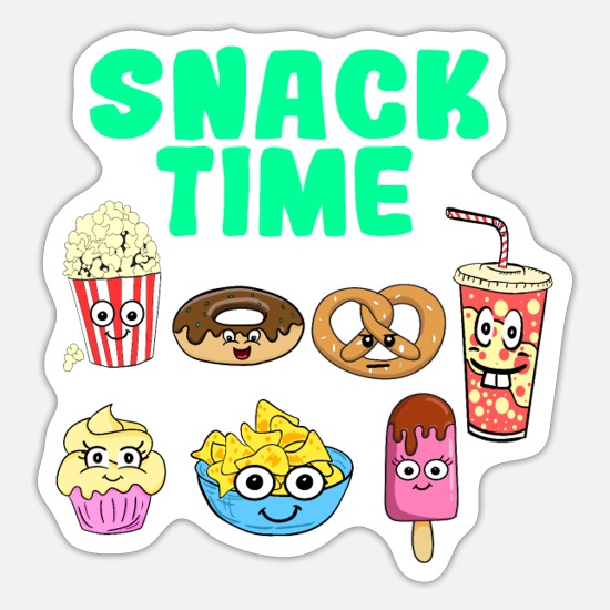 Snack Time Funny Snack Design for Foodlovers Eat' Sticker | Spreadshirt