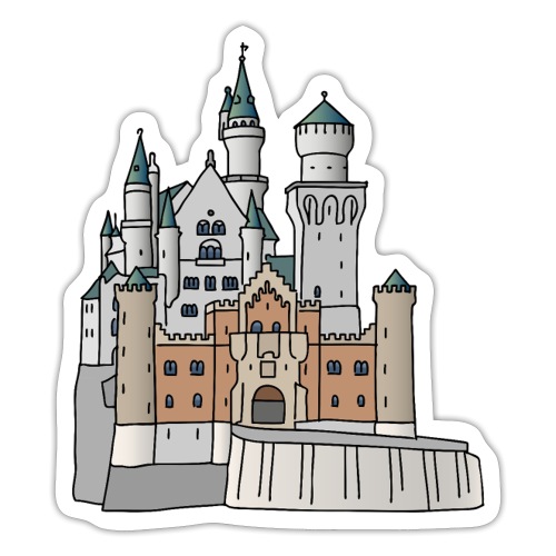 Schloss Neuschwanstein c - Sticker