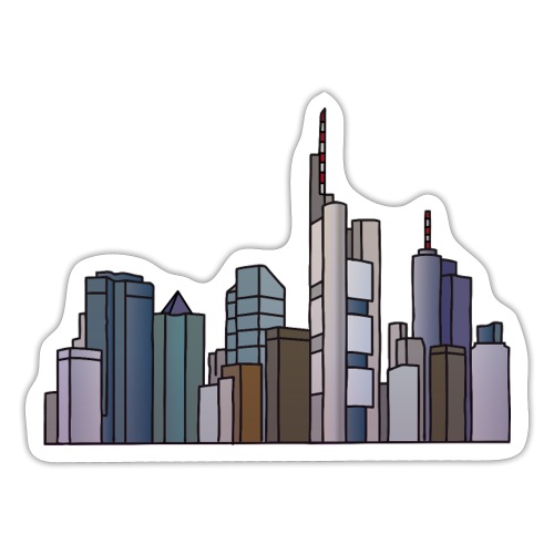 Frankfurt Skyline c - Sticker