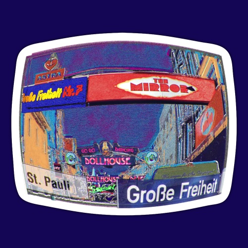 HAMBURG: Große Freiheit St. Pauli: Künstler-Motiv - Sticker
