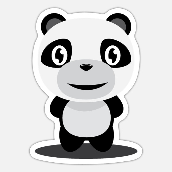 Shining eyes panda cartoon' Sticker | Spreadshirt
