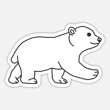 Bebé, oso polar, oso, animal, dibujo animado, dibujo.' Pegatina |  Spreadshirt