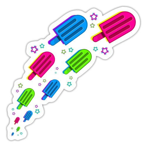 Patterncontest Icecream Neon 2 - Sticker