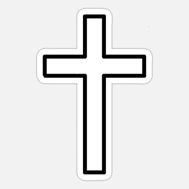 Cruz Jesús Dios Religión Dibujo Crucifijo Muerte' Pegatina | Spreadshirt
