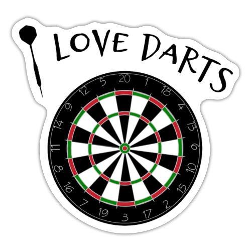 I Love Darts - Sticker