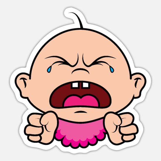 Crying baby' Sticker | Spreadshirt