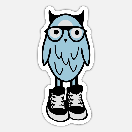 Owl with Converse' Sticker | Spreadshirt