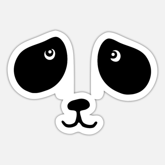 Panda eyes panda bear cute animal cute face' Sticker | Spreadshirt