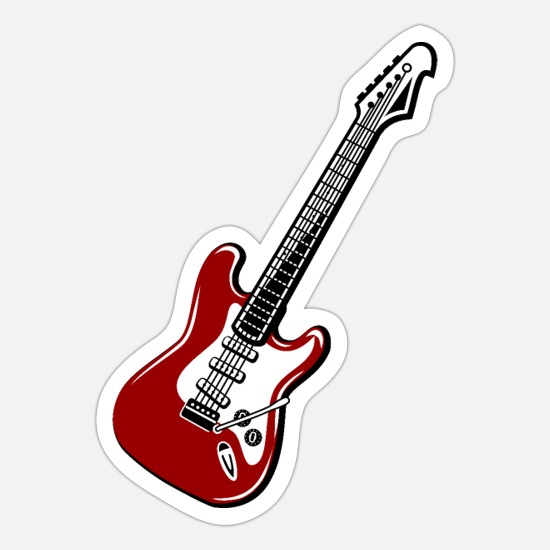 Nabo Síntomas juez Guitar Rock Icon - Diseño de camisa de icono de guitarra eléctrica' Pegatina  | Spreadshirt