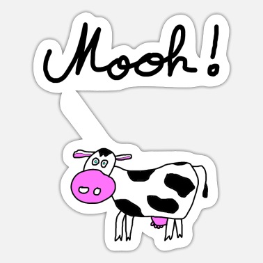 Cow moo' Sticker | Spreadshirt
