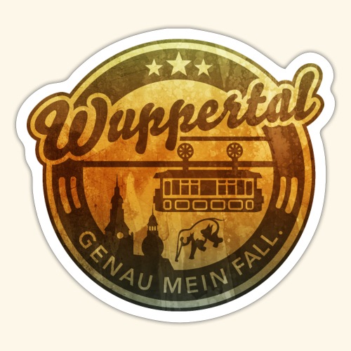 Wuppertal, distressed - Sticker