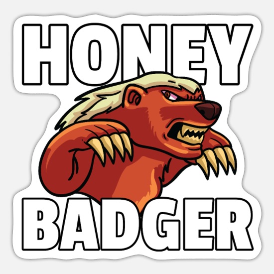 Honey Badger Badger Marten Funny Sweet Gift' Sticker | Spreadshirt