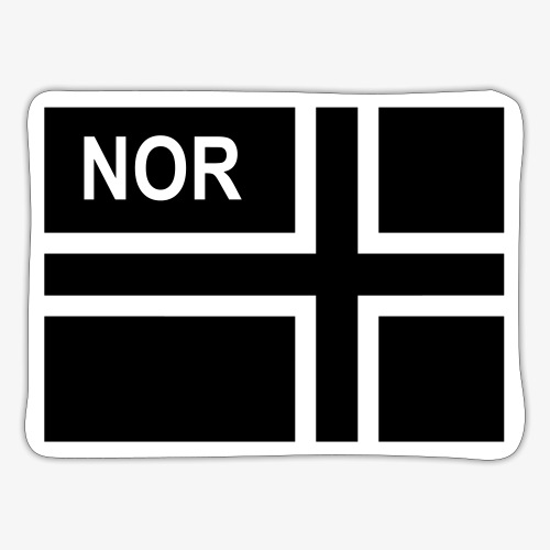 Norsk taktisk flagga Norge - NOR (höger) - Klistermärke