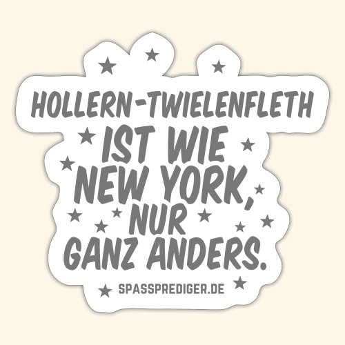 Hollern-Twielenfleth ist wie New York - Sticker