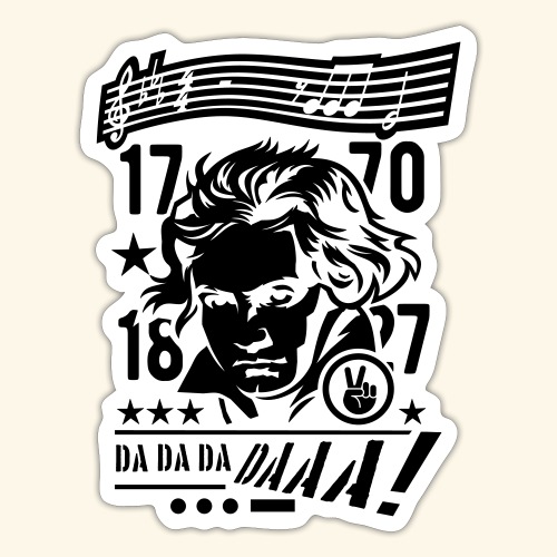 Beethoven T Shirt 1770-1827 250. Geburtstag 2020 - Sticker