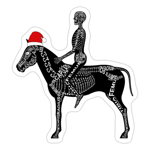 Skeleton rider con cappello santa - Adesivo