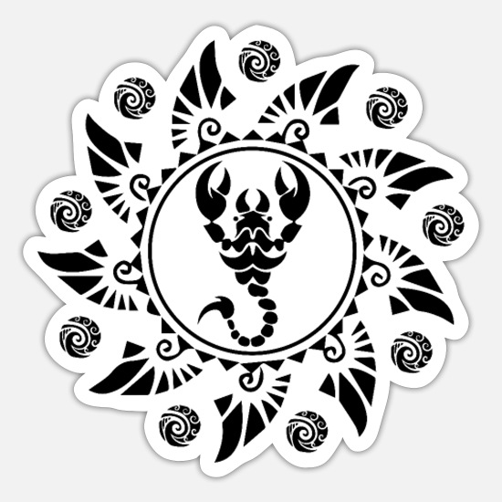Maori scorpion polynesia tribal tattoo sun' Sticker | Spreadshirt