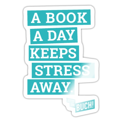 A Book A Day (türkis) - Sticker