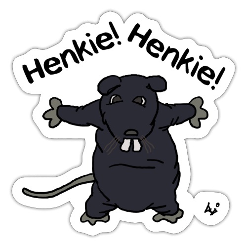Henkie! Henkie! (the plush rat) - Klistermärke