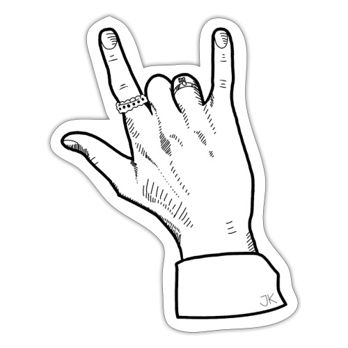 JK's Hand Boy with Luv - Sticker