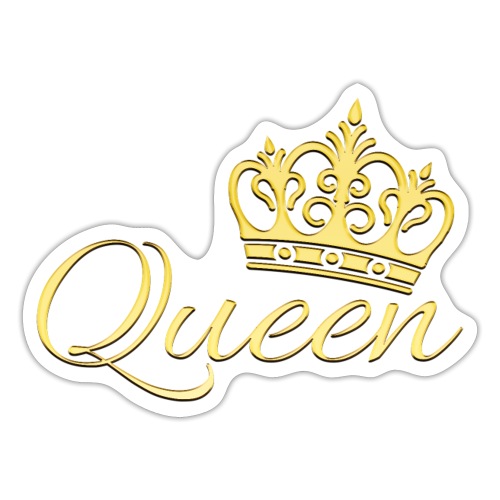 Queen Or -by- T-shirt chic et choc - Autocollant