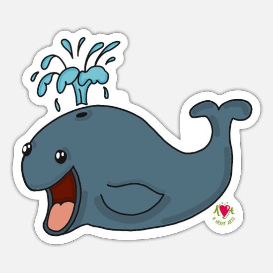 Dibujos animados de ballenas' Pegatina | Spreadshirt