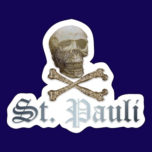 St. Pauli (Hamburg) Piraten Symbol mit Schädel - Sticker